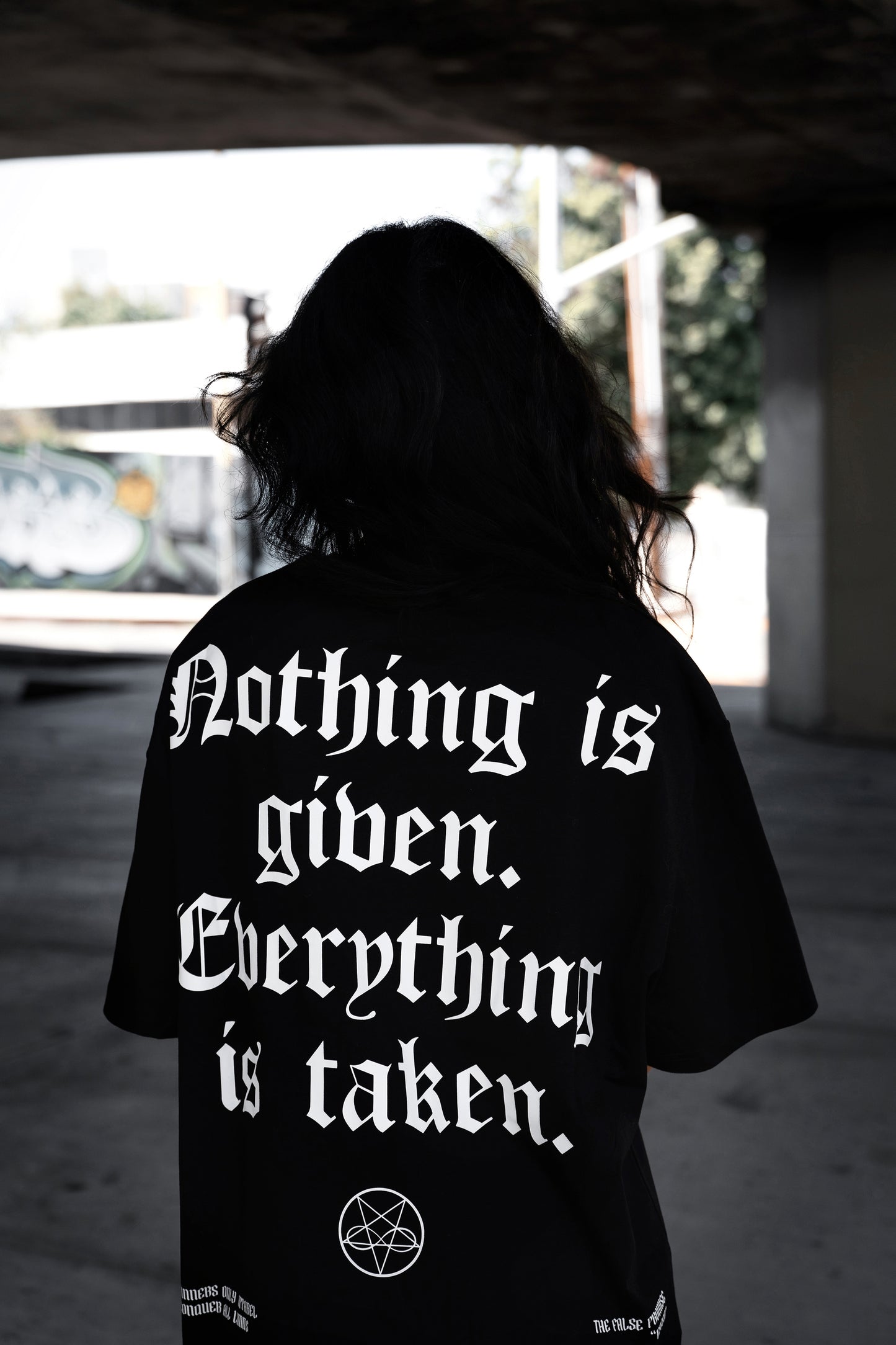 NOTHING IS GIVEN OVERSIZED TEE