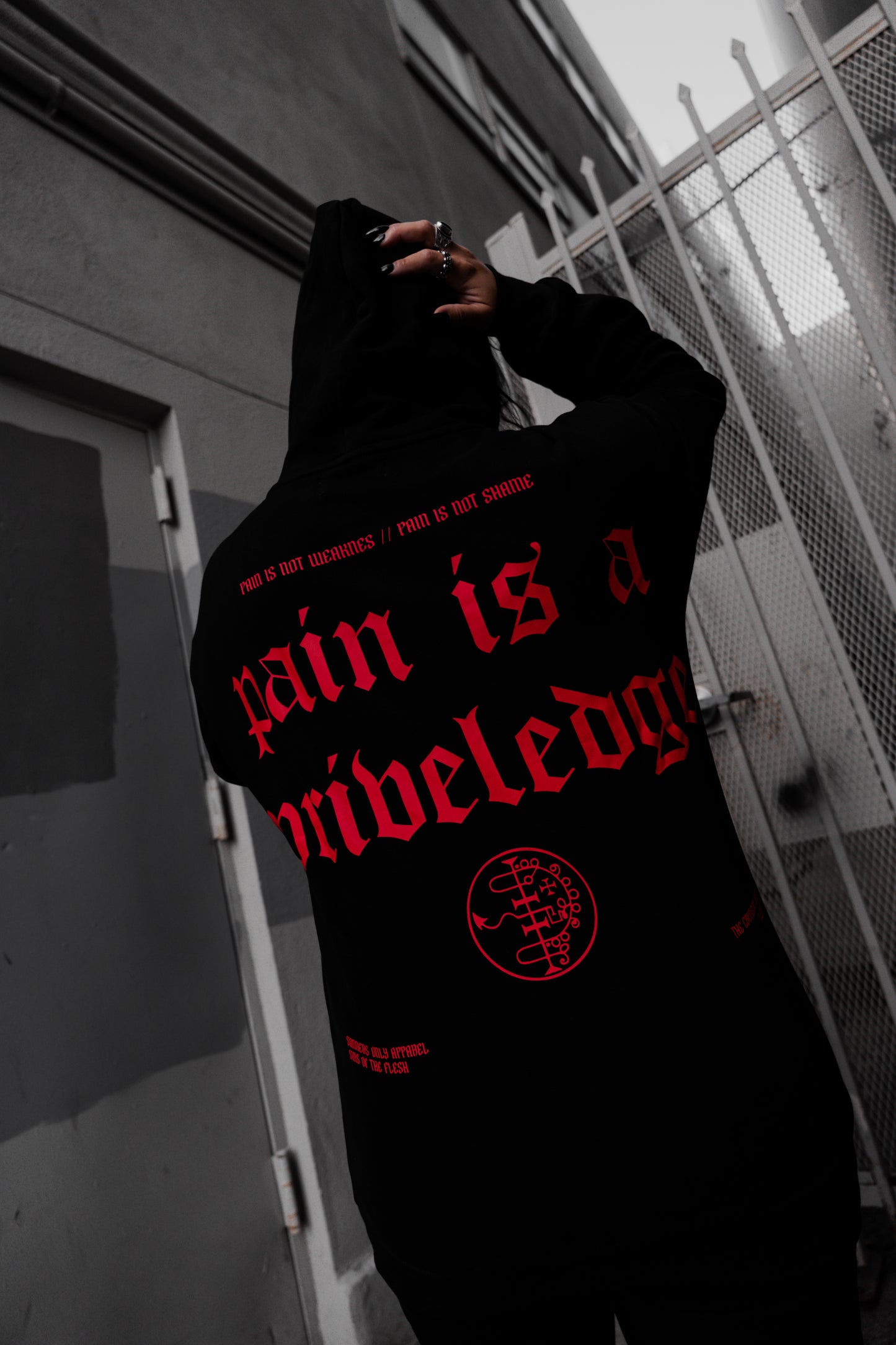 THE CRIMSON MISPRINT HOODIE - Corrupted Privilege Edition