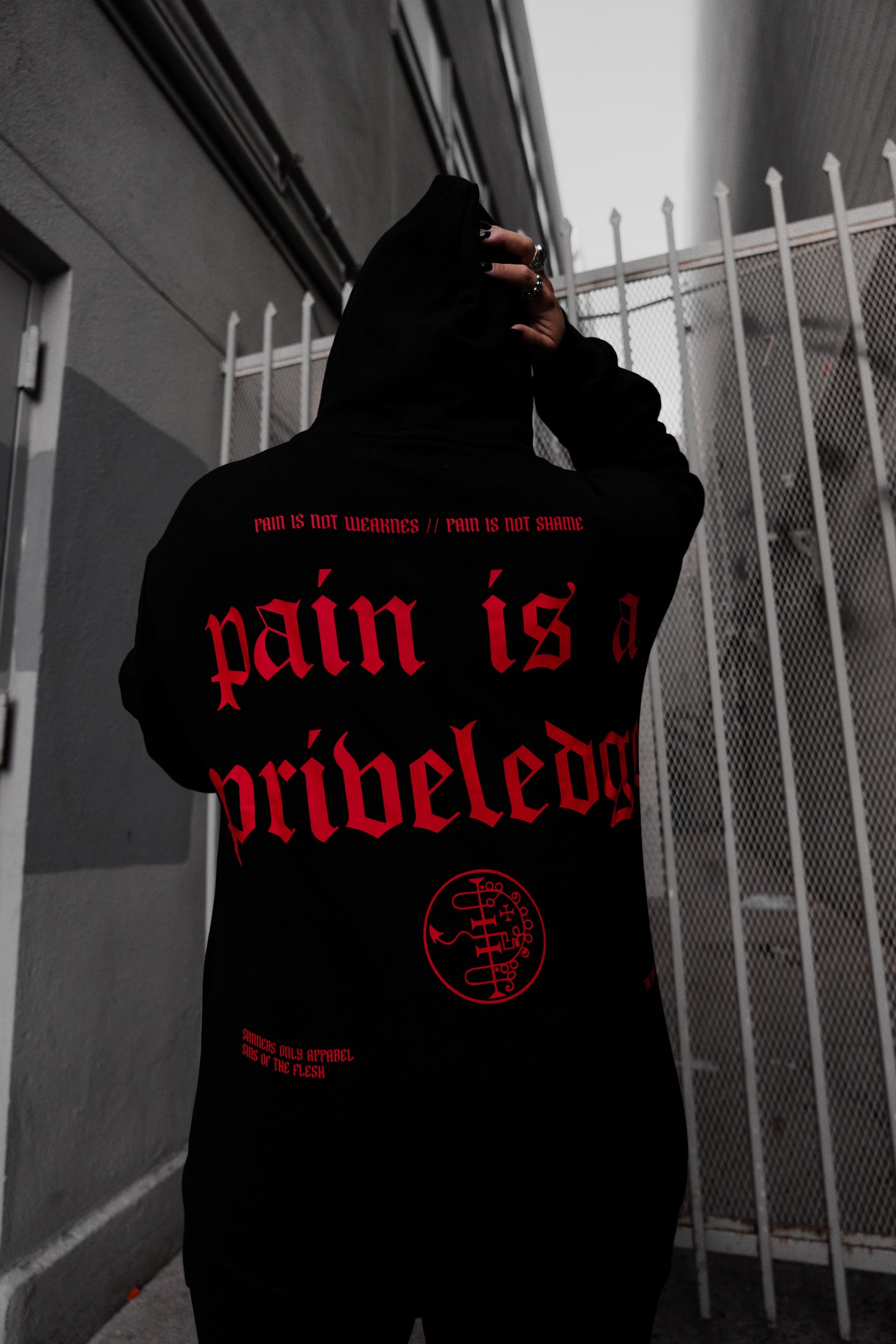 THE CRIMSON MISPRINT HOODIE - Corrupted Privilege Edition