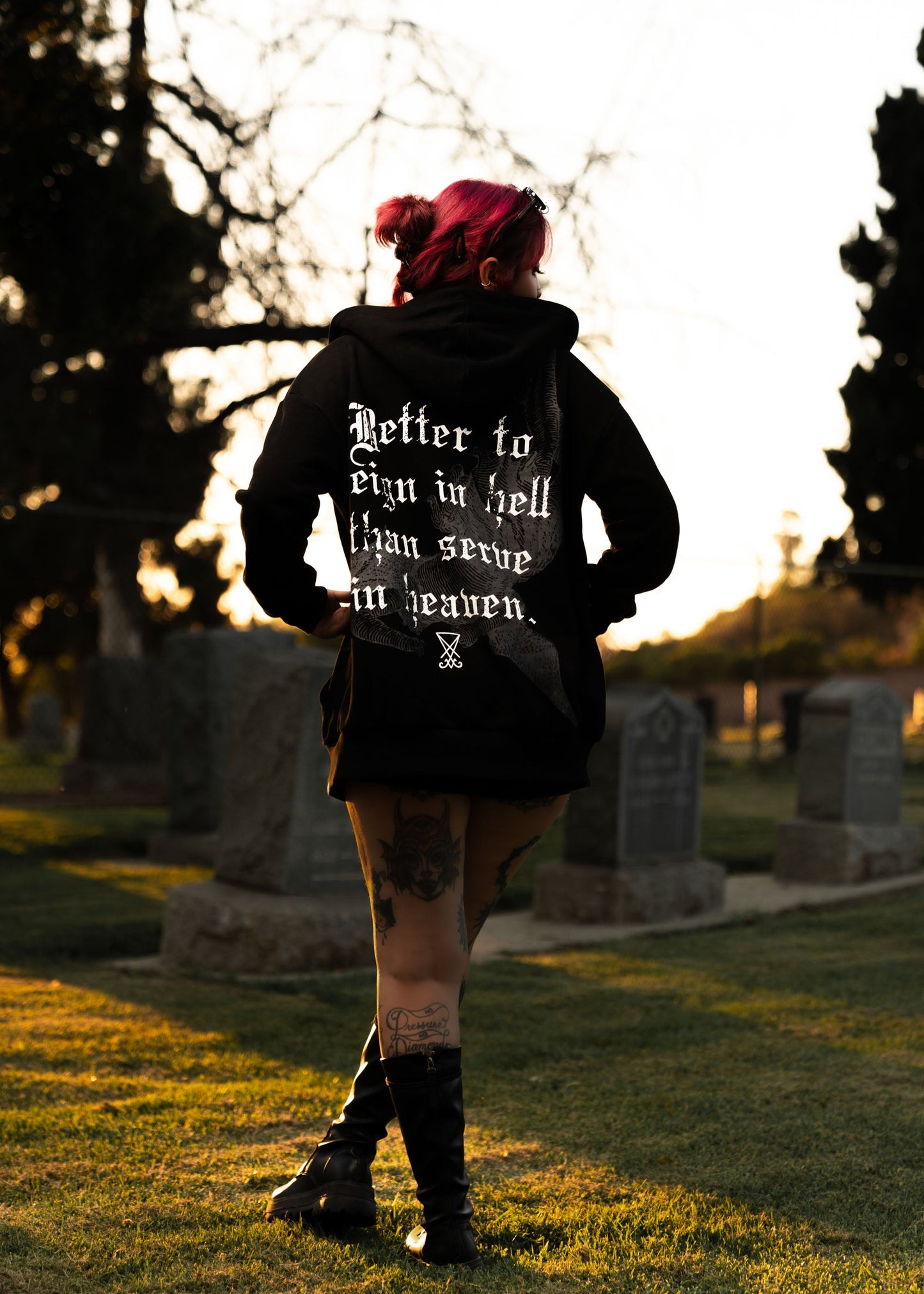 REIGN IN HELL ZIP UP HOODIE