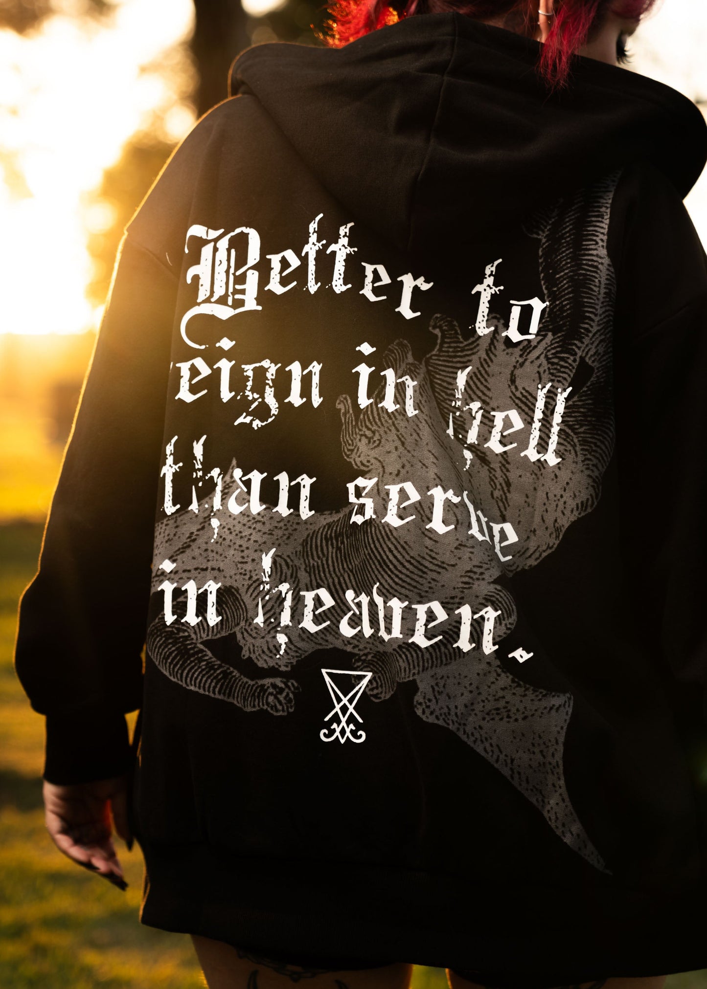 REIGN IN HELL ZIP UP HOODIE