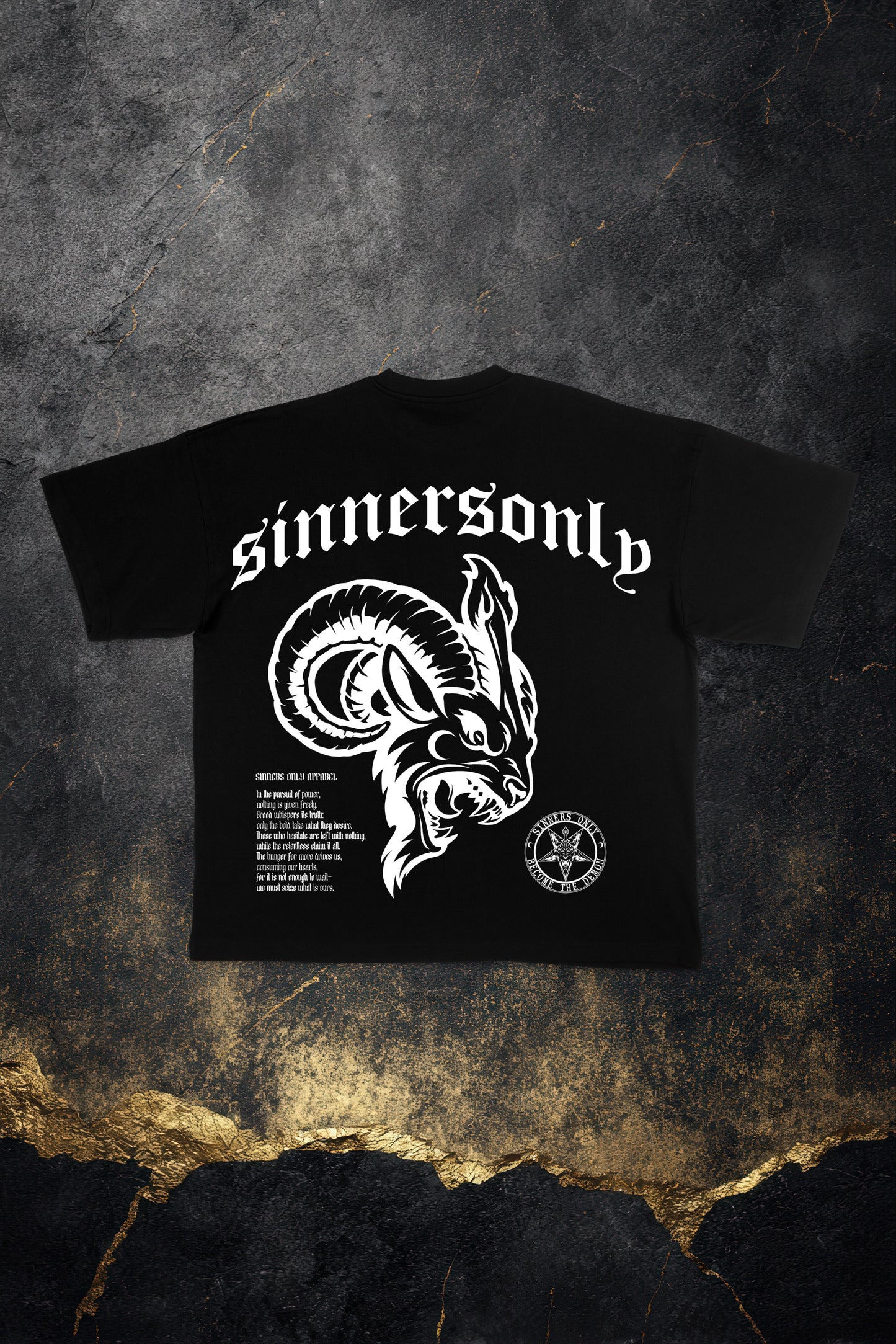 INSATIABLE CREED OVERSIZED TEE