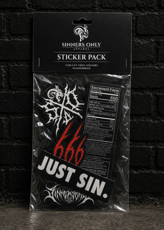 SINNERS ONLY STICKER PACK