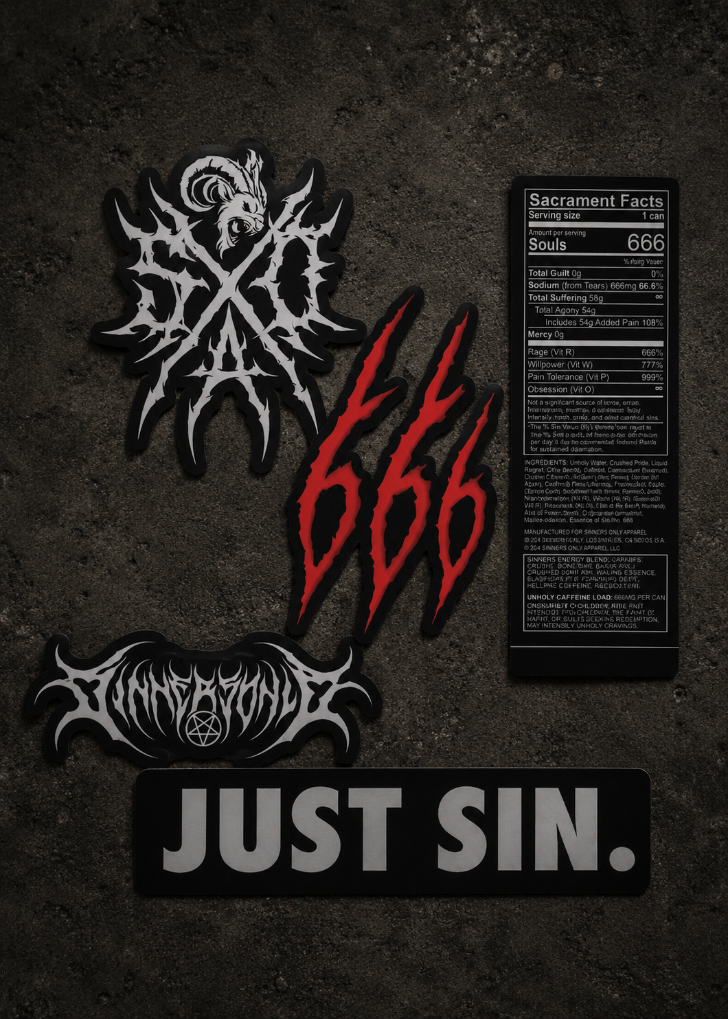 SINNERS ONLY STICKER PACK